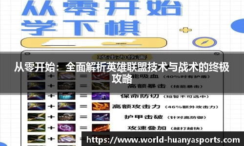 从零开始：全面解析英雄联盟技术与战术的终极攻略
